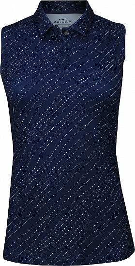 Nike Women's Dri-FIT Allover Print Sleeveless Golf Shirts - Previous Season Style