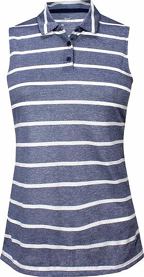Nike Women's Dri-FIT Victory Stripe Sleeveless Golf Shirts - Previous Season Style - ON SALE