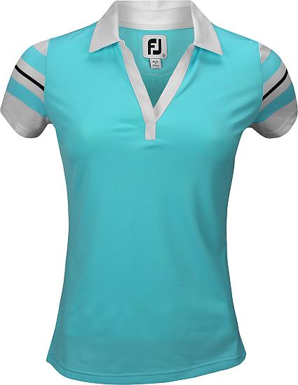 FootJoy Women's Baby Pique Sleeve Stripe Golf Shirts