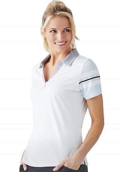 FootJoy Women's Baby Pique Sleeve Stripe Golf Shirts - FJ Tour Logo Available