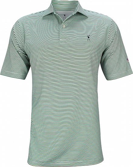 Fairway & Greene USA Talbert Stripe Jersey Golf Shirts - White