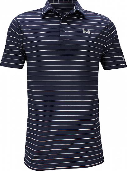 Under Armour Performance Stripe 2.0 Golf Shirts - Midnight Navy