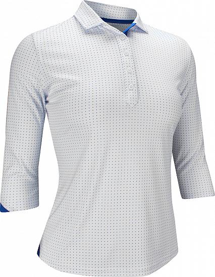 FootJoy Women's Micro Interlock Three-Quarter Sleeve Golf Shirts - FJ Tour Logo Available - Previous Season Style