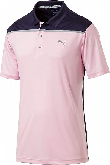 Puma Bonded Colorblock Golf Shirts - Pale Pink