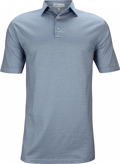 Peter Millar Crown Ease Mclean Jacquard Cotton Lisle Golf Shirts