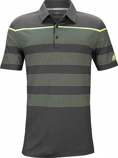 Adidas Ultimate Engineered Stripe Golf Shirts - Grey