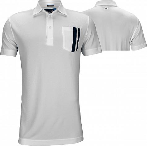 J.Lindeberg Owen Reg Lux Pique Golf Shirts - White