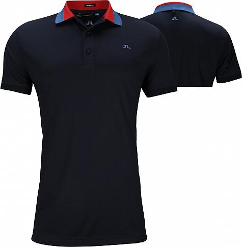 J.Lindeberg Mat Reg TX Jersey Golf Shirts - JL Navy