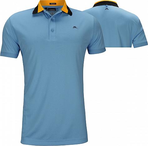 J.Lindeberg Mat Reg TX Jersey Golf Shirts - Ocean Blue