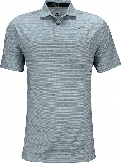 Nike Dri-FIT Vapor Stripe Golf Shirts - Aviator Grey - ON SALE