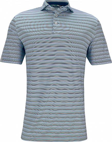 RLX Lightweight Yarn Dye Airflow Multi Stripe Golf Shirts