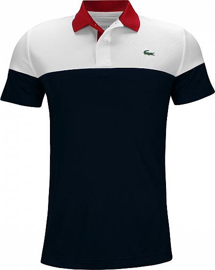 Lacoste Color Blocked Golf Shirts - Marine - HOLIDAY SPECIAL