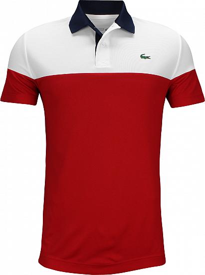 Lacoste Color Blocked Golf Shirts - Rouge - HOLIDAY SPECIAL