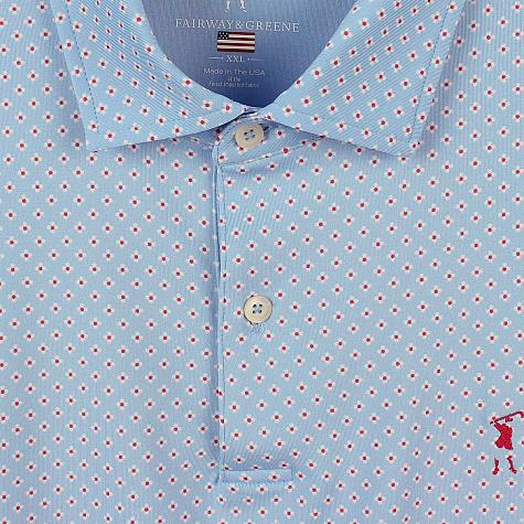 Fairway & Greene USA Evert Print Jersey Golf Shirts - Bluff