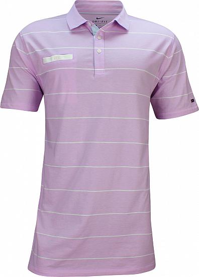 Nike Dri-FIT Player Stripe Golf Shirts - Lilac Mist
