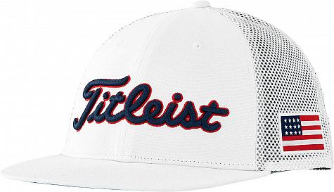 Titleist Tour Flat Bill Mesh Snapback Adjustable Golf Hats - Limited Edition USA - ON SALE
