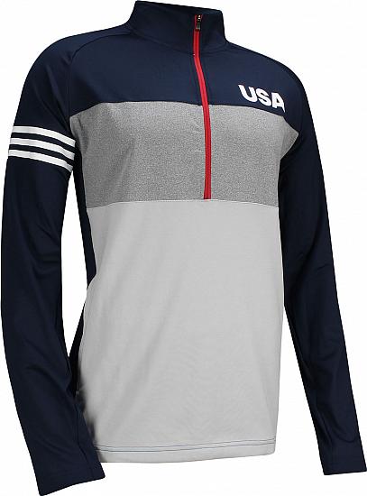 Adidas Competition USA Half-Zip Golf Pullovers