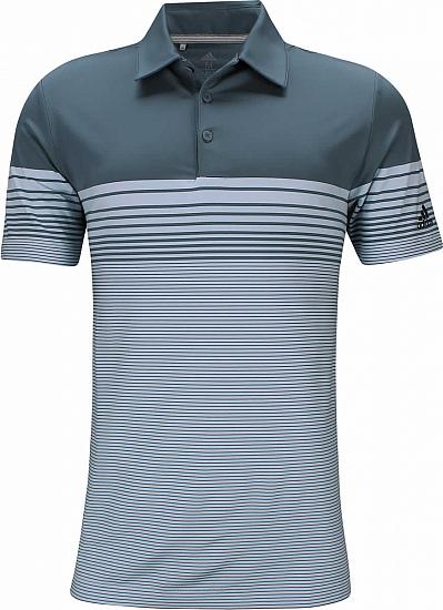 Adidas Ultimate Gradient Block Stripe Golf Shirts - ON SALE