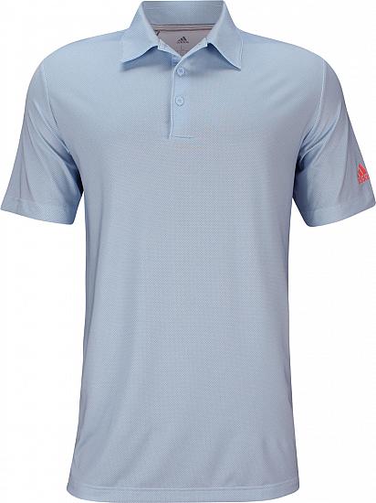 Adidas Ultimate Dot Print Golf Shirts - Glow Blue - ON SALE