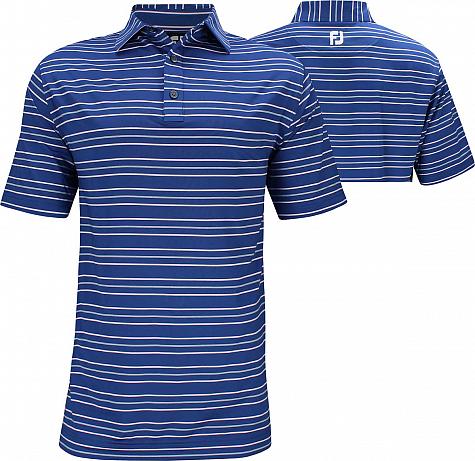 FootJoy ProDry Lisle Outlined Stripe Golf Shirts - Truro Collection - FJ Tour Logo Available