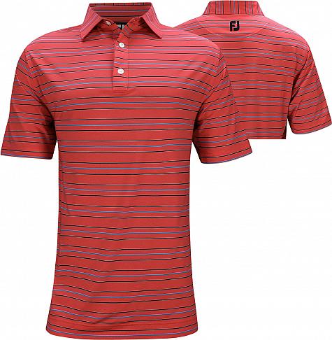 FootJoy ProDry Lisle Outlined Stripe Golf Shirts - Lake Geneva Collection - FJ Tour Logo Available - Previous Season Style