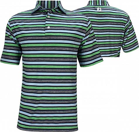 FootJoy ProDry Lisle Melange Stripe Golf Shirts - Montauk Collection - FJ Tour Logo Available - Previous Season Style