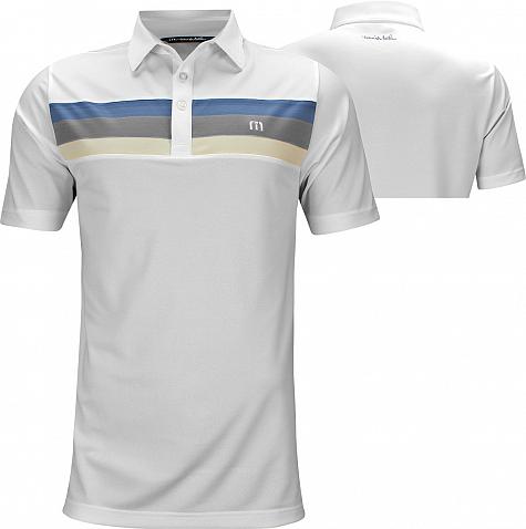 TravisMathew Oh Life Golf Shirts - White - HOLIDAY SPECIAL