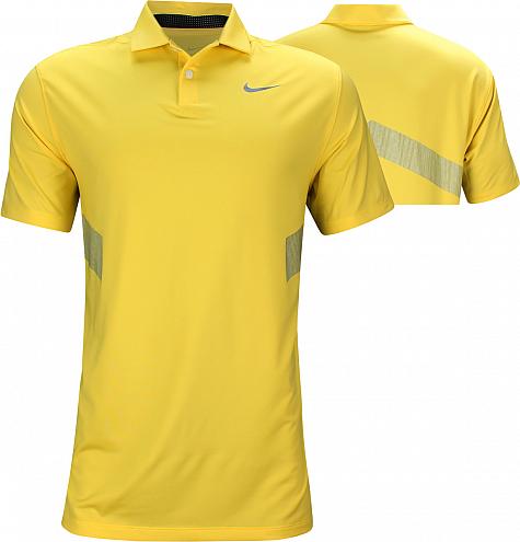 Nike Dri-FIT Vapor Print Golf Shirts - Chrome Yellow