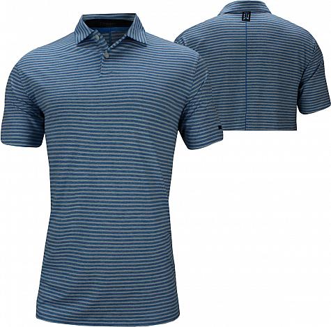 Nike Dri-FIT Tiger Woods Vapor Stripe Golf Shirts - Photo Blue - ON SALE