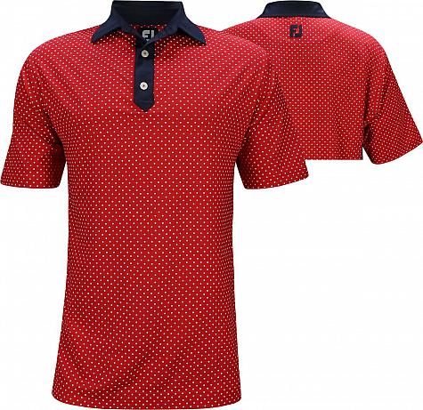 FootJoy ProDry Star Print Lisle Golf Shirts - FJ Tour Logo Available - Limited Edition Stars & Stripes Collection