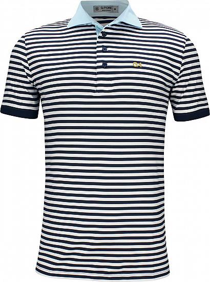 G/Fore G4 Stripe Golf Shirts - Twilight Blue