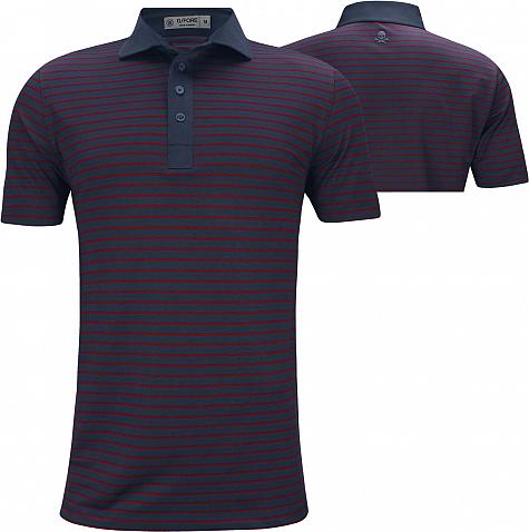 G/Fore Perf Stripe Golf Shirts - Dark Blue