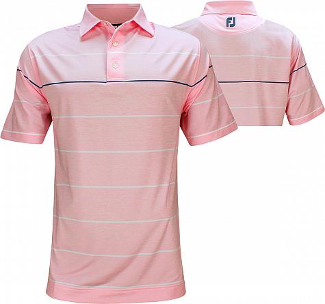 FootJoy ProDry Lisle Space Dye Engineered Stripe Golf Shirts - Truro Collection - FJ Tour Logo Available