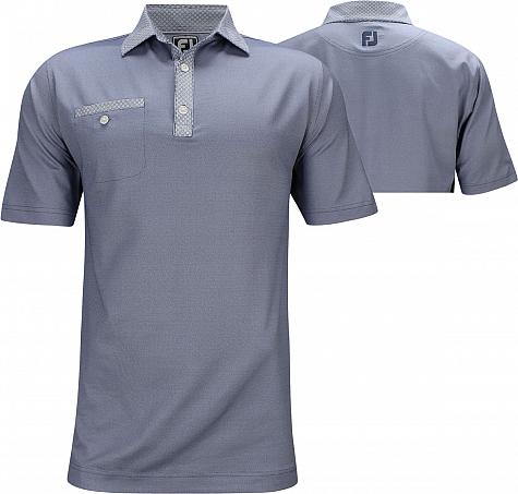 FootJoy ProDry Birdseye Jacquard Circle Print Golf Shirts - Athletic Fit - FJ Tour Logo Available - Previous Season Style