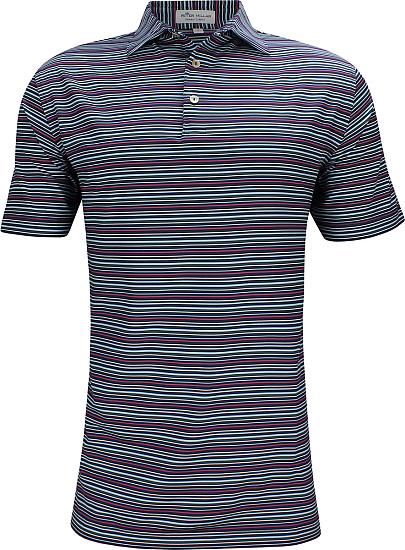Peter Millar Fox Stripe Stretch Jersey Golf Shirts