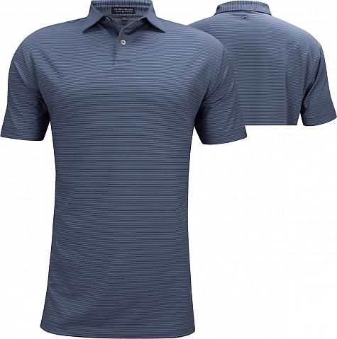 Peter Millar Crown Crafted Coltrane Stripe Stretch Jersey Golf Shirts - Tour Fit
