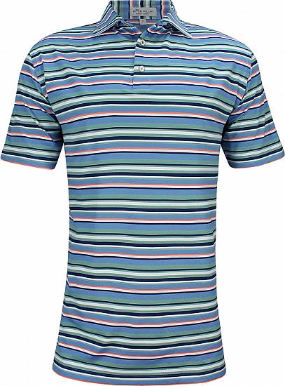 Peter Millar Riverside Stripe Stretch Mesh Golf Shirts