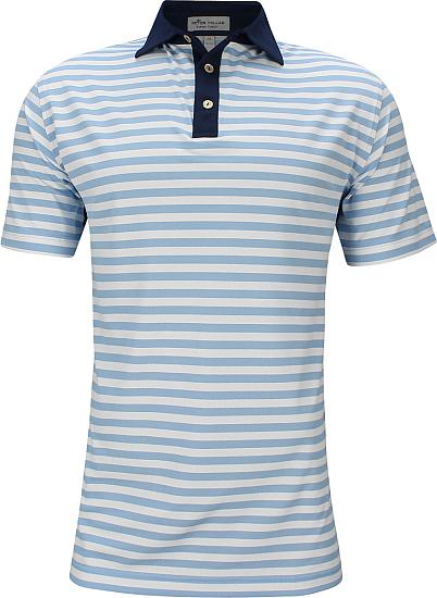 Peter Millar College Stripe Stretch Mesh Golf Shirts