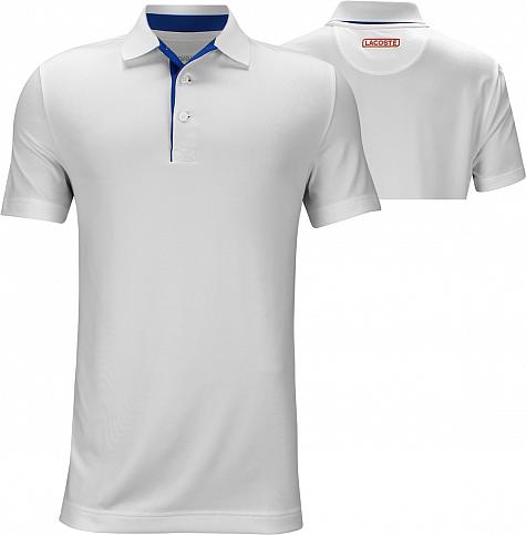 Lacoste Solid Golf Shirts - White - ON SALE - HOLIDAY SPECIAL