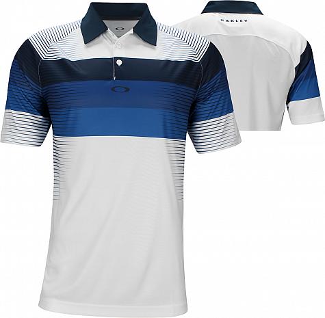 Oakley Color Block Graphic Golf Shirts - White