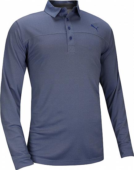 Puma DryCELL Long Sleeve Golf Shirts - Dazzling Blue