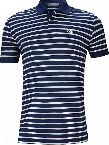 G/Fore Perforated Wide Stripe Golf Shirts - ON SALE