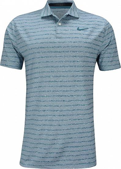 Nike Dri-FIT Vapor Stripe Golf Shirts - Green Abyss