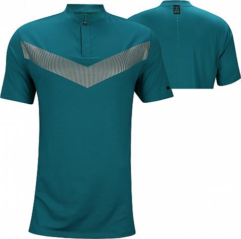 Nike Dri-FIT Tiger Woods Vapor Blade Golf Shirts - Green Abyss - ON SALE
