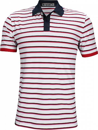 G/Fore Perforated Multi Stripe Golf Shirts - ON SALE