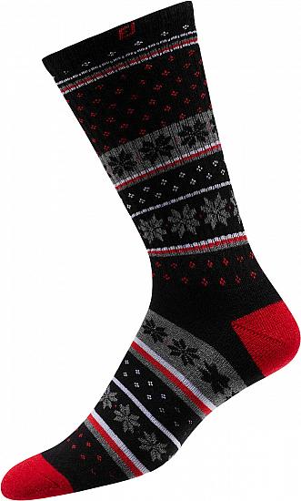 FootJoy ProDry Limited Edition Winter Fashion Crew Golf Socks - Single Pairs - Snowflake