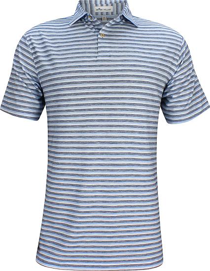Peter Millar Dri-Release Natural Touch Melange Stripe Jersey Golf Shirts