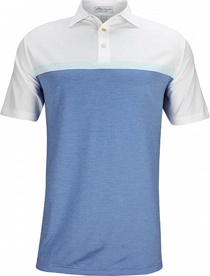 Peter Millar Mial Engineered Stripe Stretch Jersey Golf Shirts