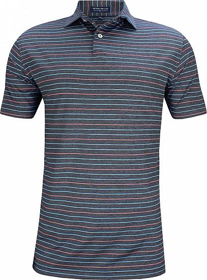 Peter Millar Crown Crafted Jolson Stripe Stretch Jersey Golf Shirts - Tour Fit