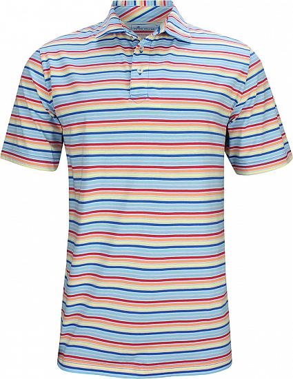 Peter Millar Seaside Palm Cove Multi Stripe Golf Shirts